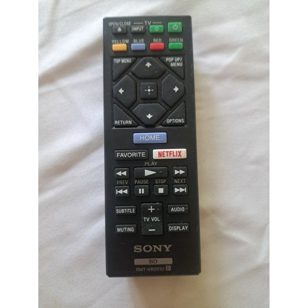 Sony BD RMT-VB201U Blu-Ray DVD Player Remote Control Black‎ Genuine Original